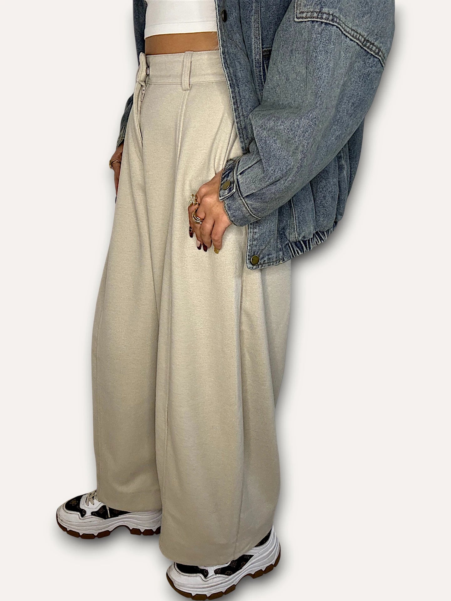 Pantalón Paño Beige
