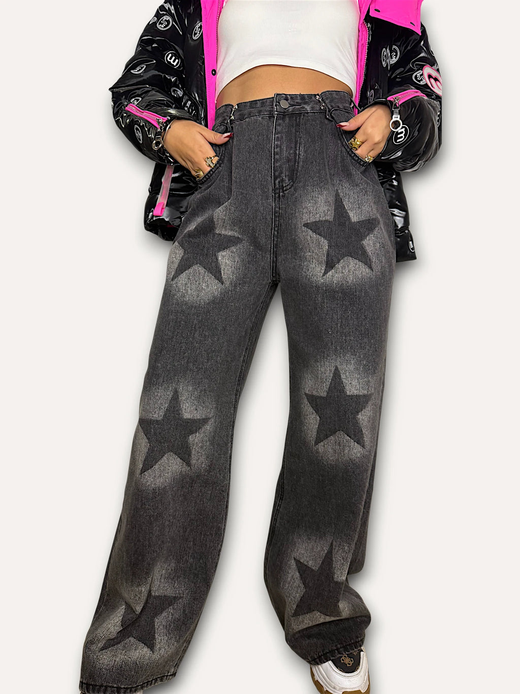 Pantalón Vaquero Stars Gris